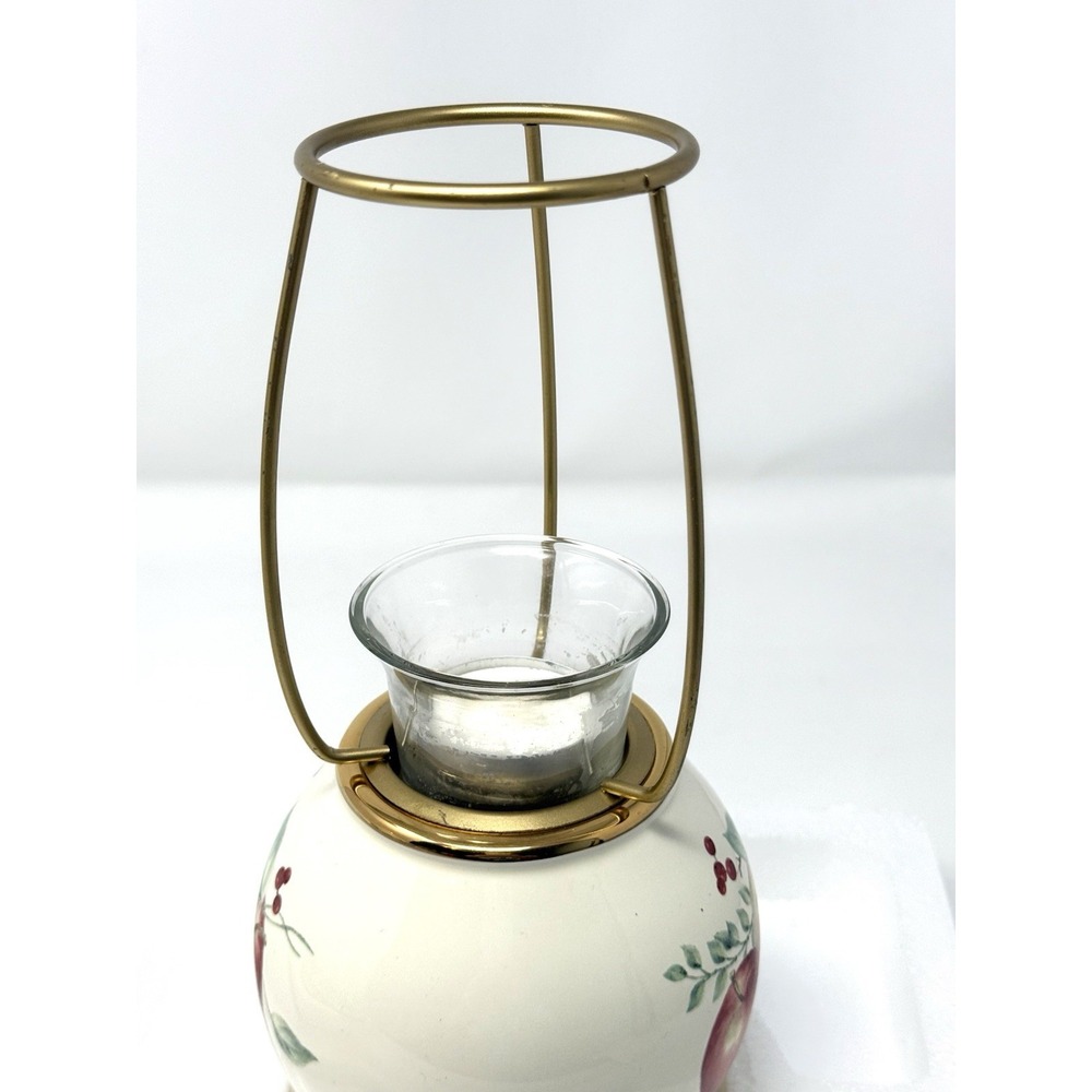 Lenox Williamsburg Boxwood and Pine Candle Lamp Tealight Votive Candleholder B - Picture 10 of 15